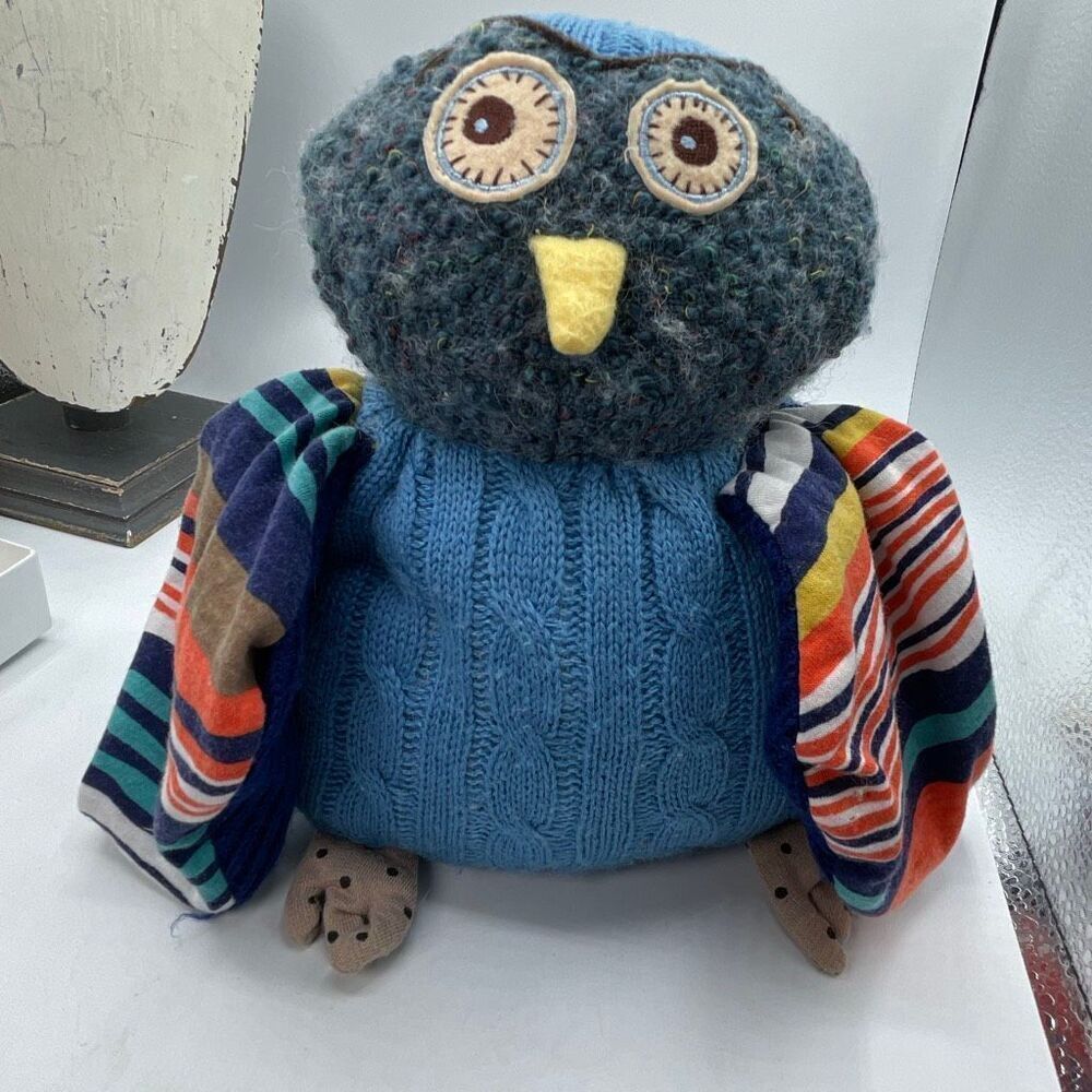 Nat & Jules Wise  owl knitted fabric plush